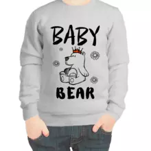 Толстовка детская мальчику серая baby bear