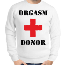 Мужские свитшоты с принтом orgasm donor