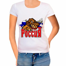 Женские футболки Россия с медведем