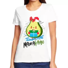 Новогодняя футболка для семьи мамакадо