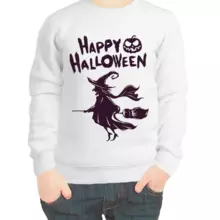 Свитшот детский белый happy halloween
