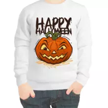 Свитшот детский белый happy halloween 3
