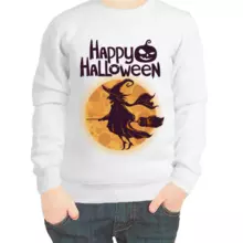 Свитшот детский белый happy halloween 5