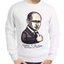Свитшот мужской белый mr. Putin