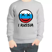 Свитшот детский серый I Russia
