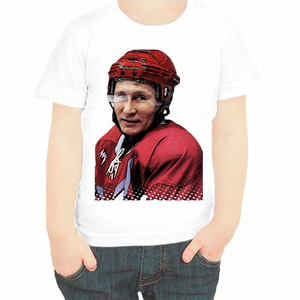 Детские футболки с Путиным Хоккеист