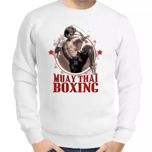 Свитшот мужской белый myay thai boxing