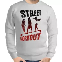Свитшот мужской серый street workout 2