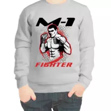 Свитшот детский серый  m-1 fighter