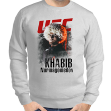Свитшот мужской серый Хабиб Нурмагомедов 1