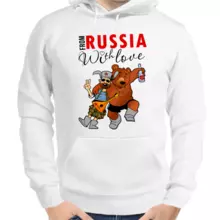 Толстовка унисекс белая from Russia with love