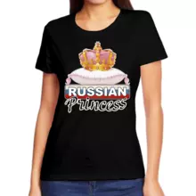 Футболка унисекс черная russian princess