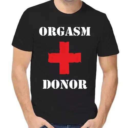 Футболка унисекс черная orgasm donor