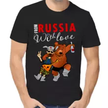 Футболка унисекс черная from Russia with love