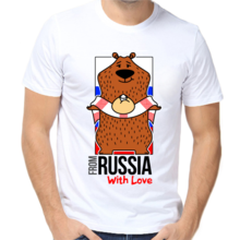 Футболка мужская белая from Russia with love 4