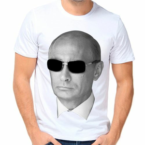Футболка с принтом Путин в очках оригинальная