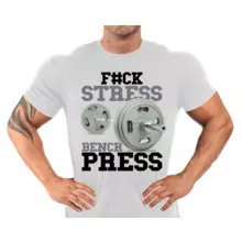 Футболка F#ck stress bench press