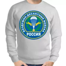 Свитшот мужской серый воздушно-десантные войска россии