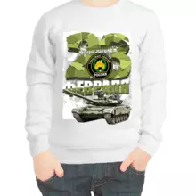 Свитшот детский белый танковые войска россии