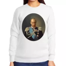 Свитшот женский белый портрет Путина