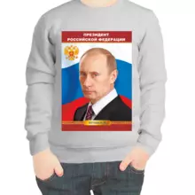 Свитшот детский серый Президент Российской Федерации Путин В.В.