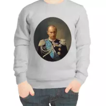 Свитшот детский серый портрет Путина