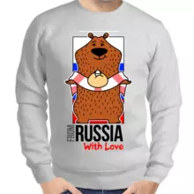 Свитшот мужской серый from Russia with love 4