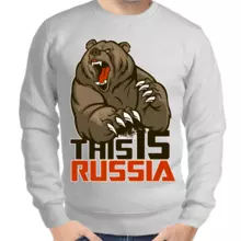 Свитшот мужской серый this is Russia