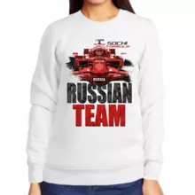 Свитшот женский белый Russia team