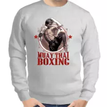 Свитшот мужской серый myay thai boxing