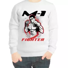 Свитшот детский белый  m-1 fighter