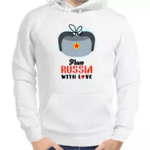 Толстовка унисекс белая from Russia with love 3