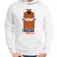 Толстовка унисекс белая from Russia with love 4