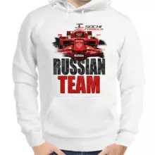 Толстовка унисекс белая Russia team