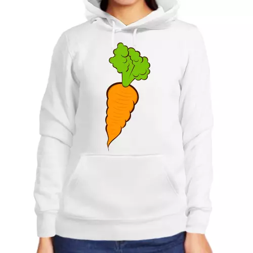 Парная толстовка белая женская морковка  