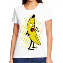 Парные футболки для девушки и парня банан  