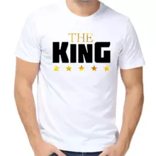 Футболка мужская белая the king 1  