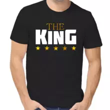 Футболка мужская черная the king 1  