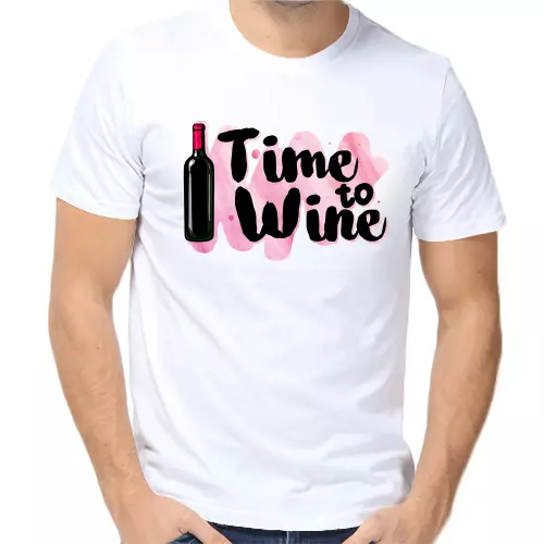 Футболка белая time to wine