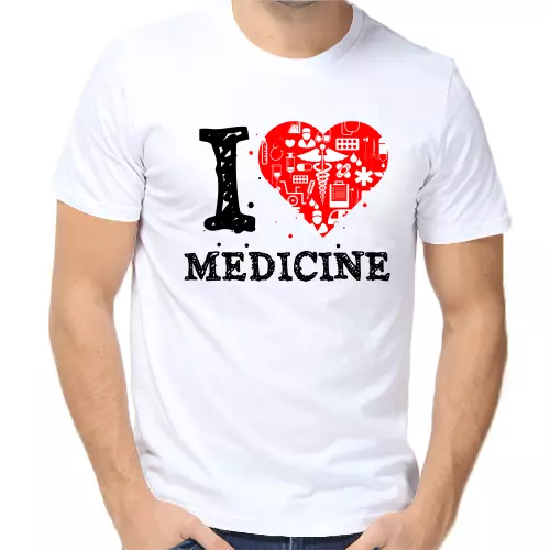 Футболка белая i love medicine