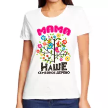 Семейные футболки с прикольными надписями мама наше семейное дерево